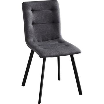 Chaise de salle à manger Curona gris foncé (lot de 2)