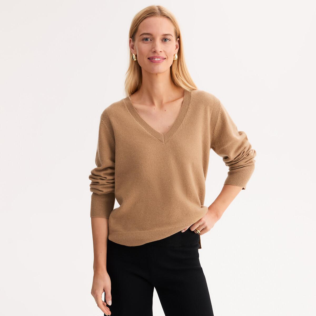 La Redoute Collections Maglione Cashmere Scollo a V Maglia Fine  