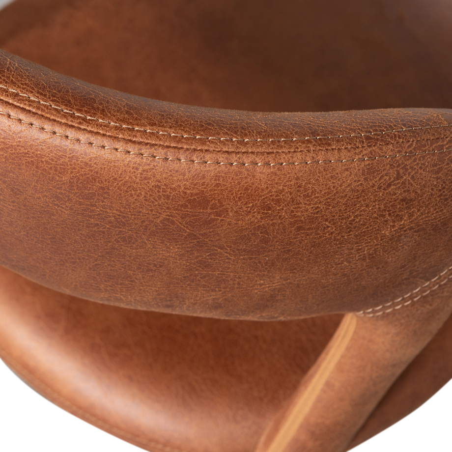 mutoni Chaise de salle à manger Noble aspect cuir cognac  