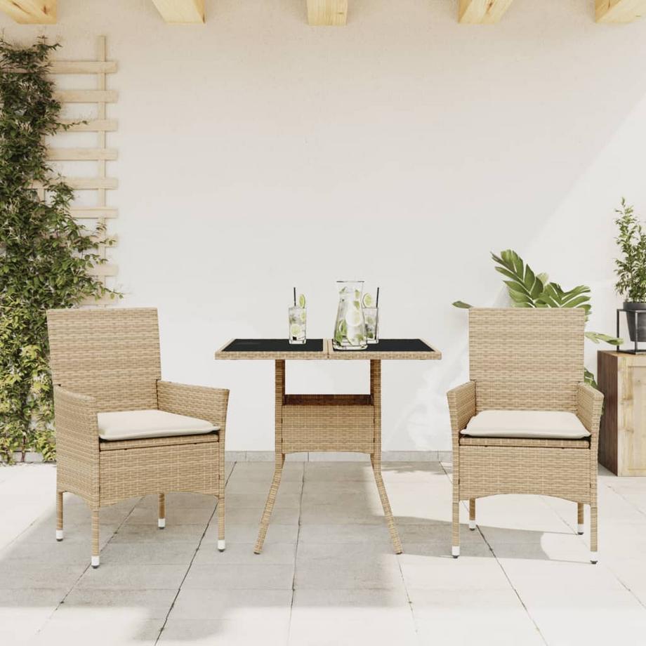 VidaXL set da pranzo da giardino Polirattan  