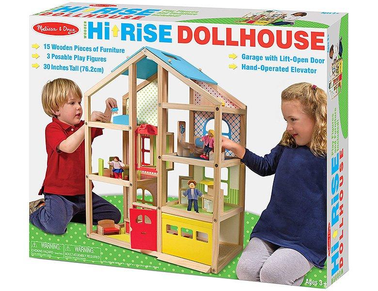 Melissa & Doug  Hi-Rise Puppenhaus inkl. Möbel 