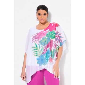 Tunica a doppio strato con scollo a girocollo e mezze maniche