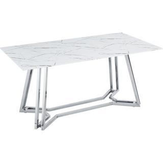 mutoni Table de salle à manger métal blanc 160  