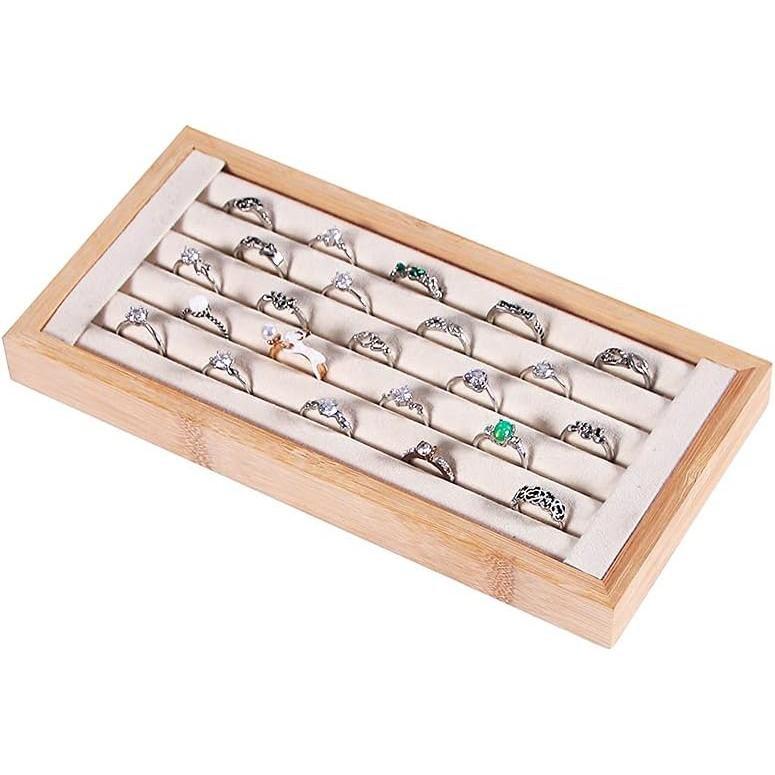 B2X  Set pour bagues - bambou - beige 