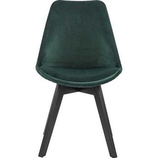 mutoni Chaise de salle à manger velours vert, lot de 2  