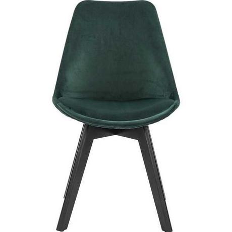 mutoni Chaise de salle à manger velours vert, lot de 2  