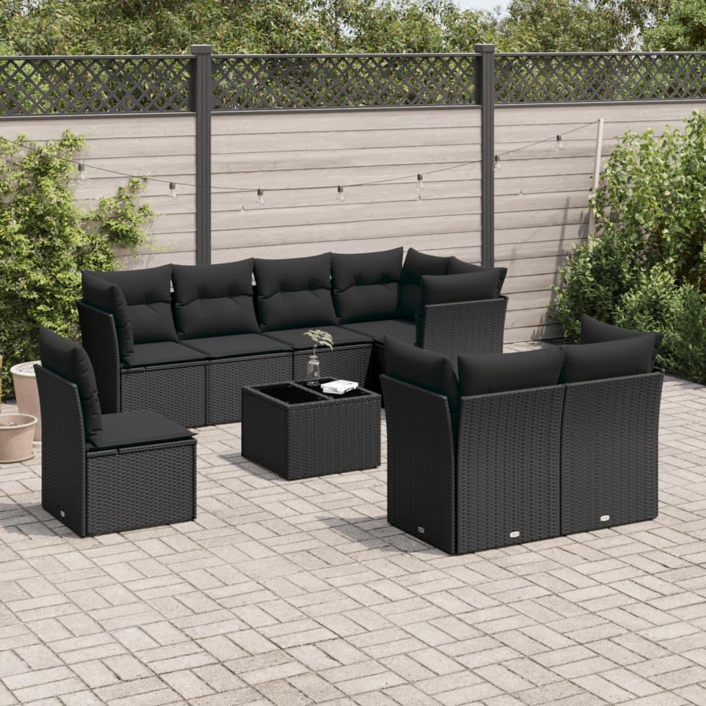 VidaXL set divano da giardino Polirattan  