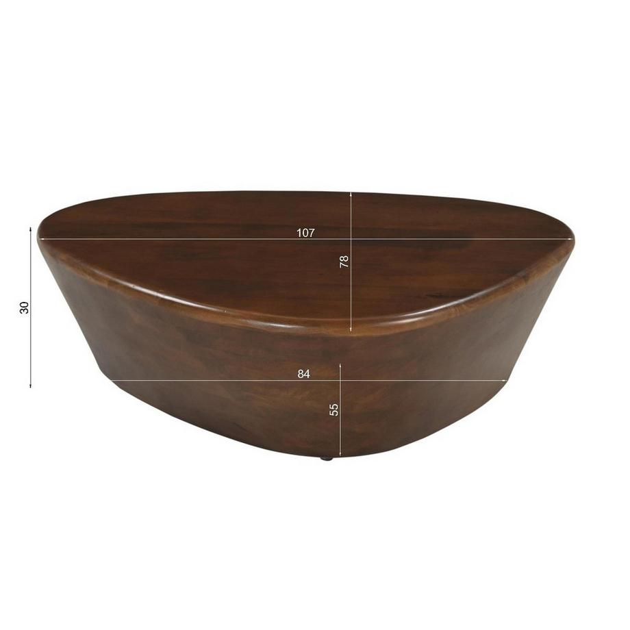 mutoni Table basse Arcos marron 107x78  