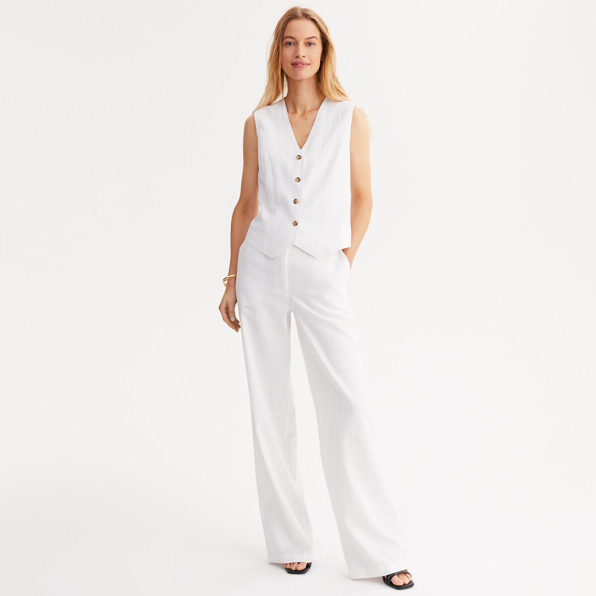 La Redoute Collections Gilet sans manches boutonné  