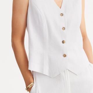 La Redoute Collections Gilet sans manches boutonné  