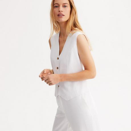 La Redoute Collections Gilet sans manches boutonné  