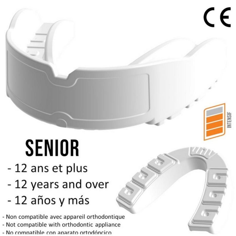 METALBOXE  Protege Dents Simple Senior Blanc 