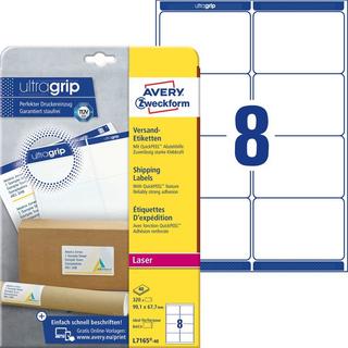 Avery-Zweckform AVERY ZWECKFORM Adressetiketten 99,1x67,7mm L7165-40 weiss 320 Stk./40 Blatt  