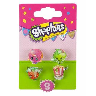 Shopkins  Ring Series 1 Set 5erPack Metall 