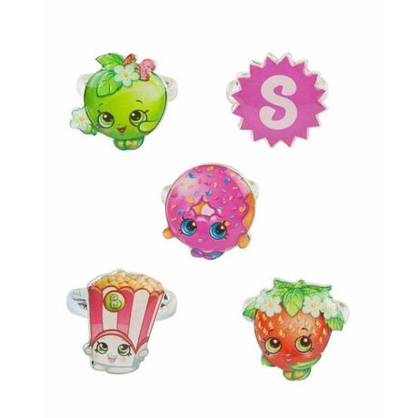 Shopkins  Ring Series 1 Set 5erPack Metall 