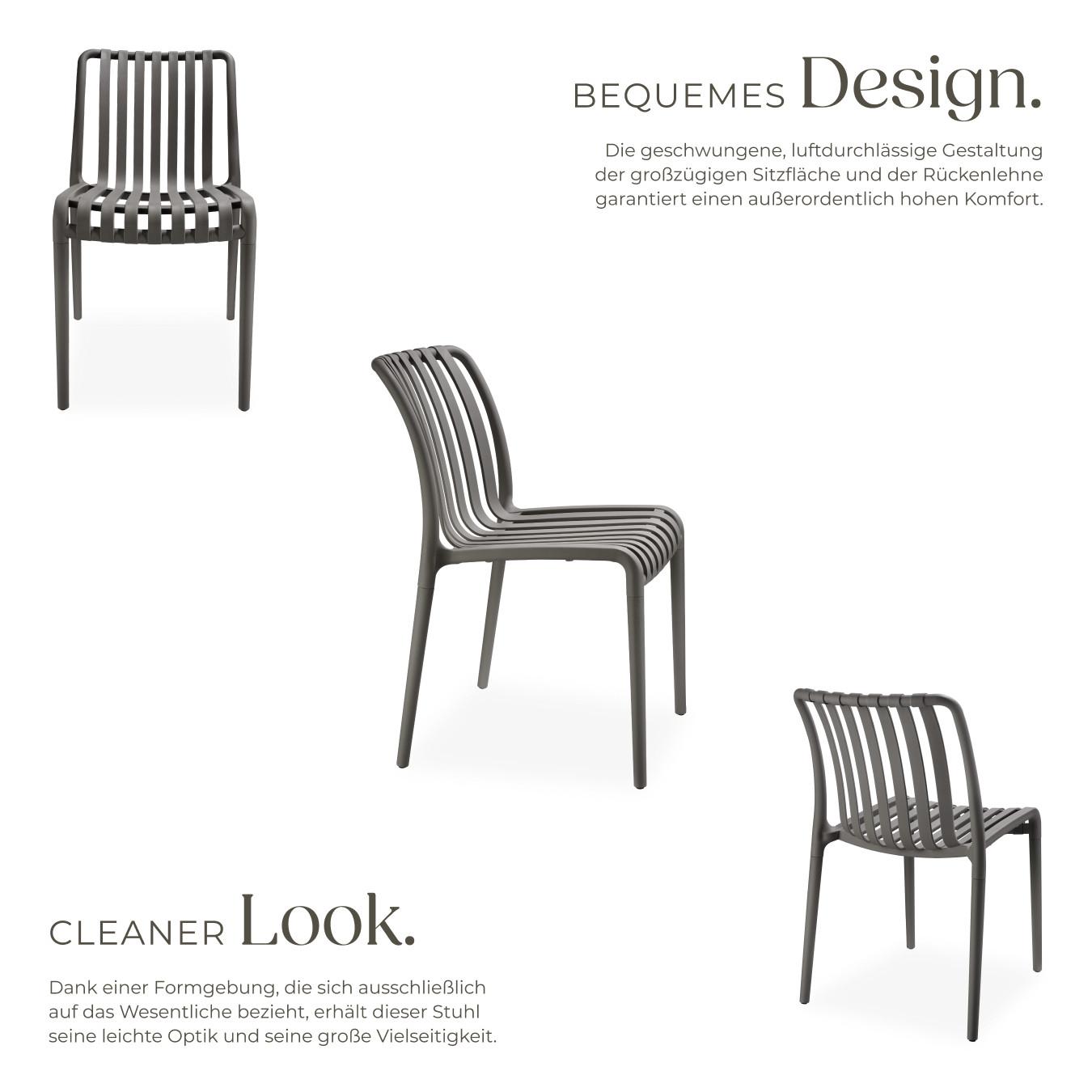 Tectake Chaises de jardin ALCUDIA résistant aux intempéries et aux UV  