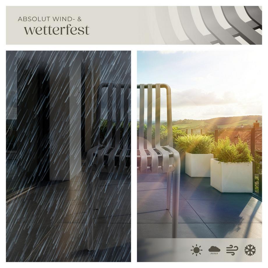 Tectake Chaises de jardin ALCUDIA résistant aux intempéries et aux UV  