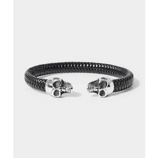 Joe Browns  Geflochtenes Leder-Totenkopf-Armband 