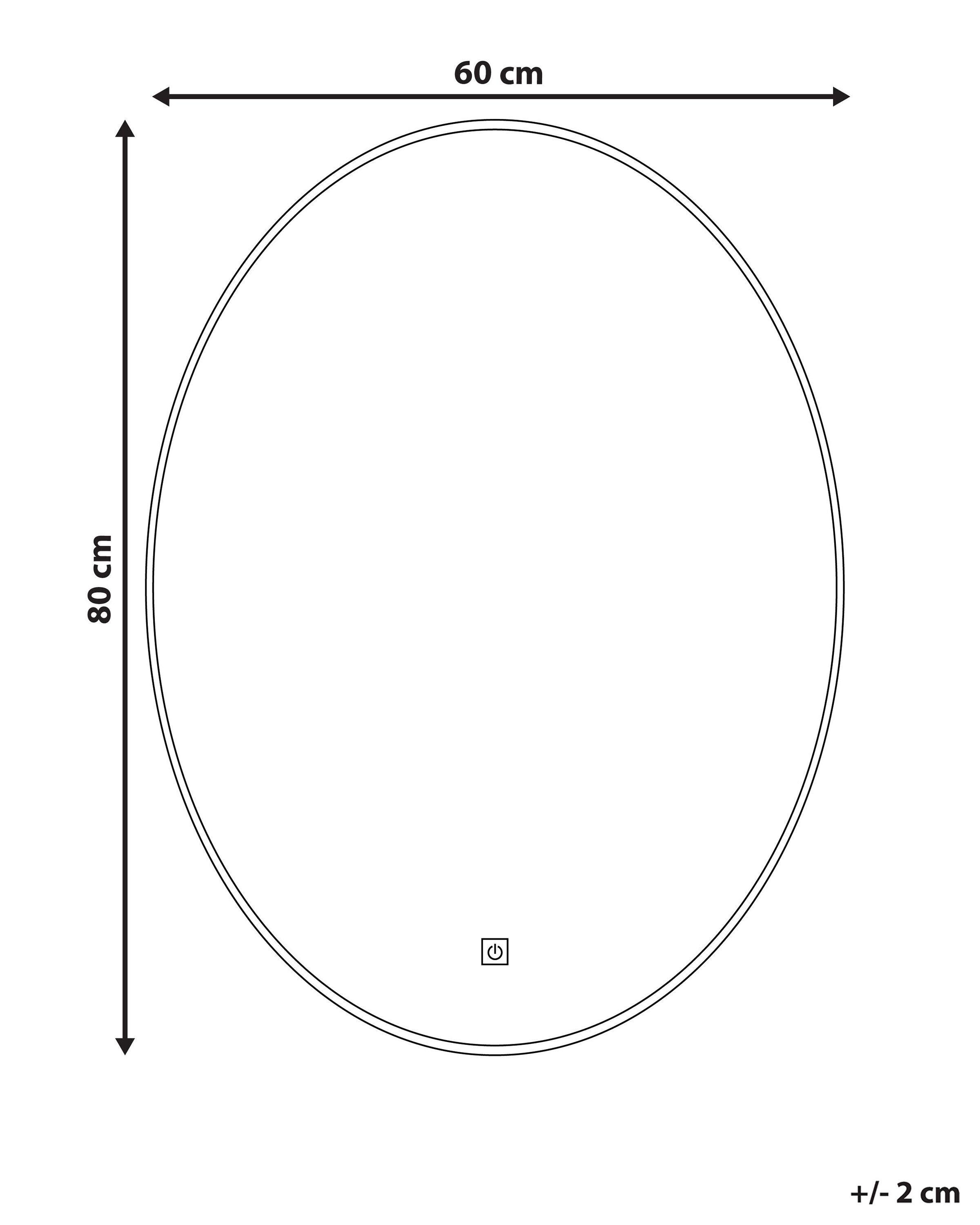 Beliani Wandspiegel aus Glas Modern MAZILLE  