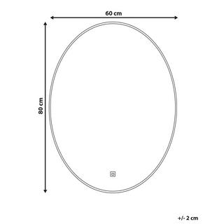 Beliani Wandspiegel aus Glas Modern MAZILLE  