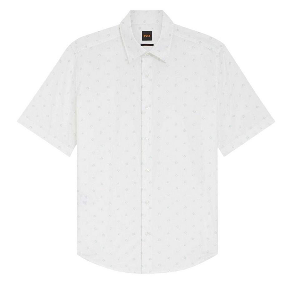 Camicia Regolare Microstampa Maniche Corte