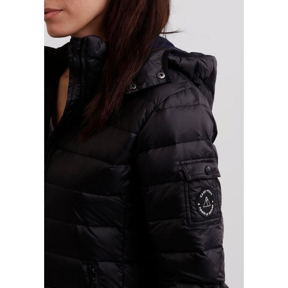 CASH-MERE.CH Piumino con cappuccio e fodera in cashmere  