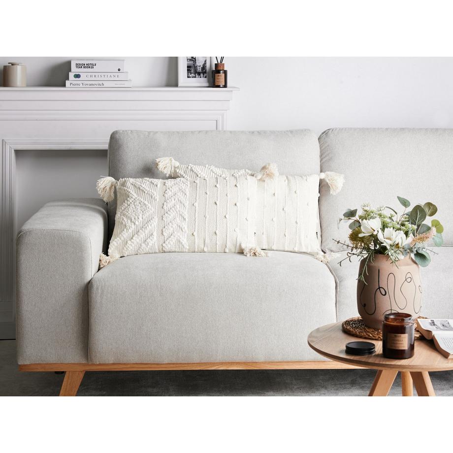 Beliani Lot de 2 coussins décoratifs en Coton  VALVARIA  