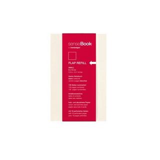 TRANSOTYPE TRANSOTYPE senseBook FLAP REFILL A6 75510602 kariert, S, 135 Seiten beige  