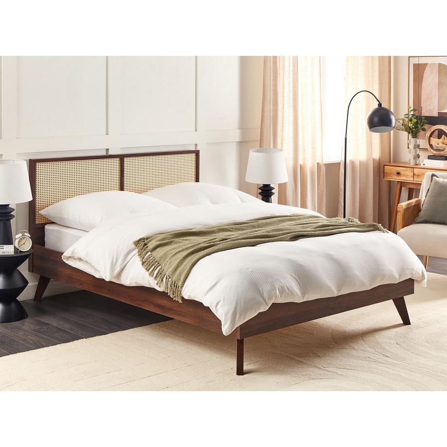 Beliani Letto con rete a doghe en Pannello di fibre (LDF) Boho MONPAZIER  