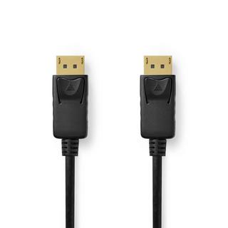 Nedis  Câble Displayport | DisplayPort Mâle | DisplayPort Mâle | 8K@60Hz | Nickelé | 3.00 m | Rond | PVC | Noir | Label 