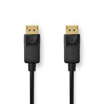 Displayport-Kabel | DisplayPort-Stecker | DisplayPort-Stecker | 8K@60Hz | Vernickelt | 3,00 m | Rund | PVC | Schwarz | Etikett
