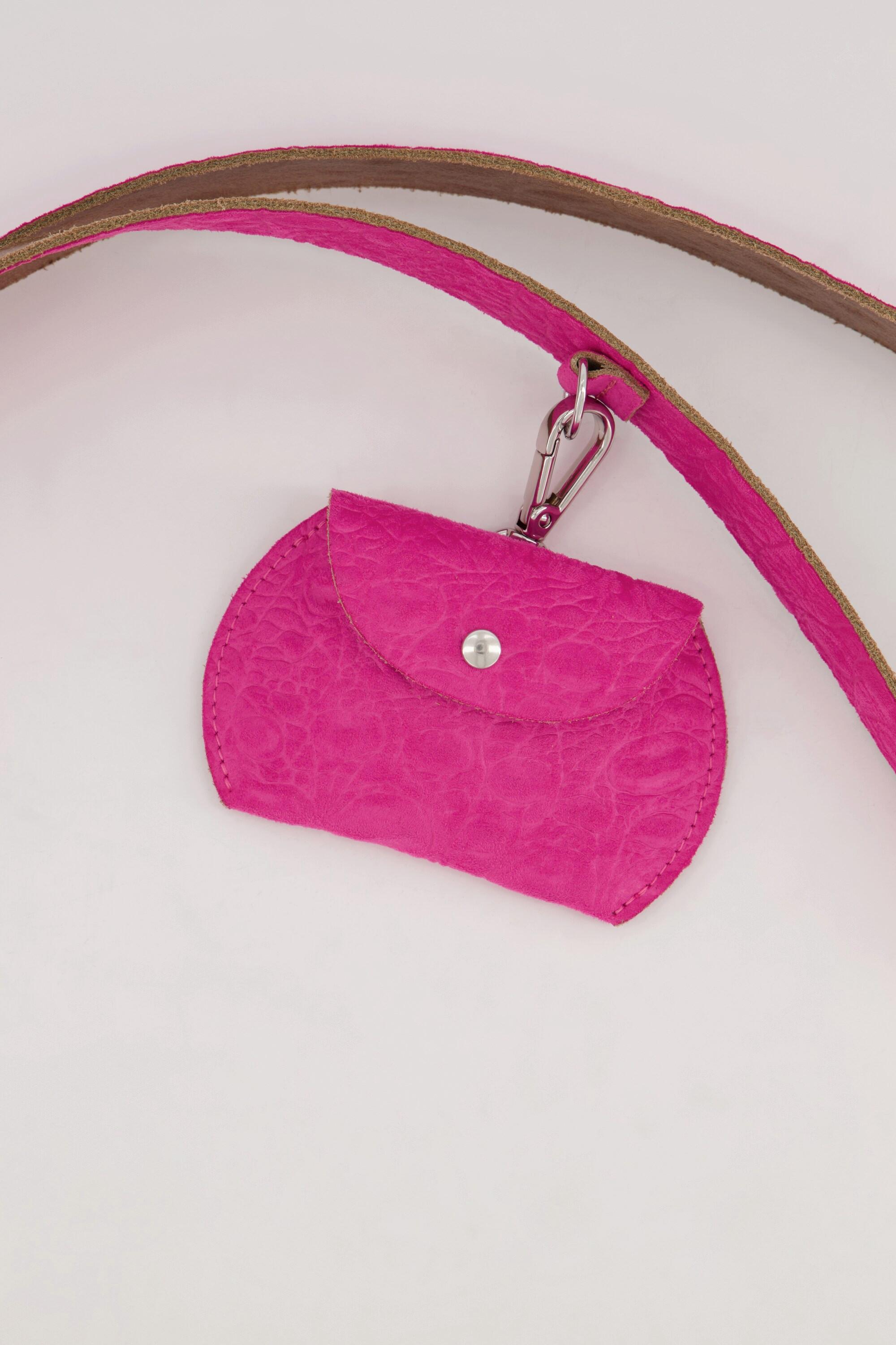 Ulla Popken Ledertasche Krokoprägung abnehmbare Minitaschen  