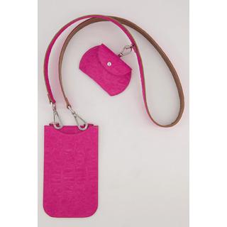 Ulla Popken Ledertasche Krokoprägung abnehmbare Minitaschen  