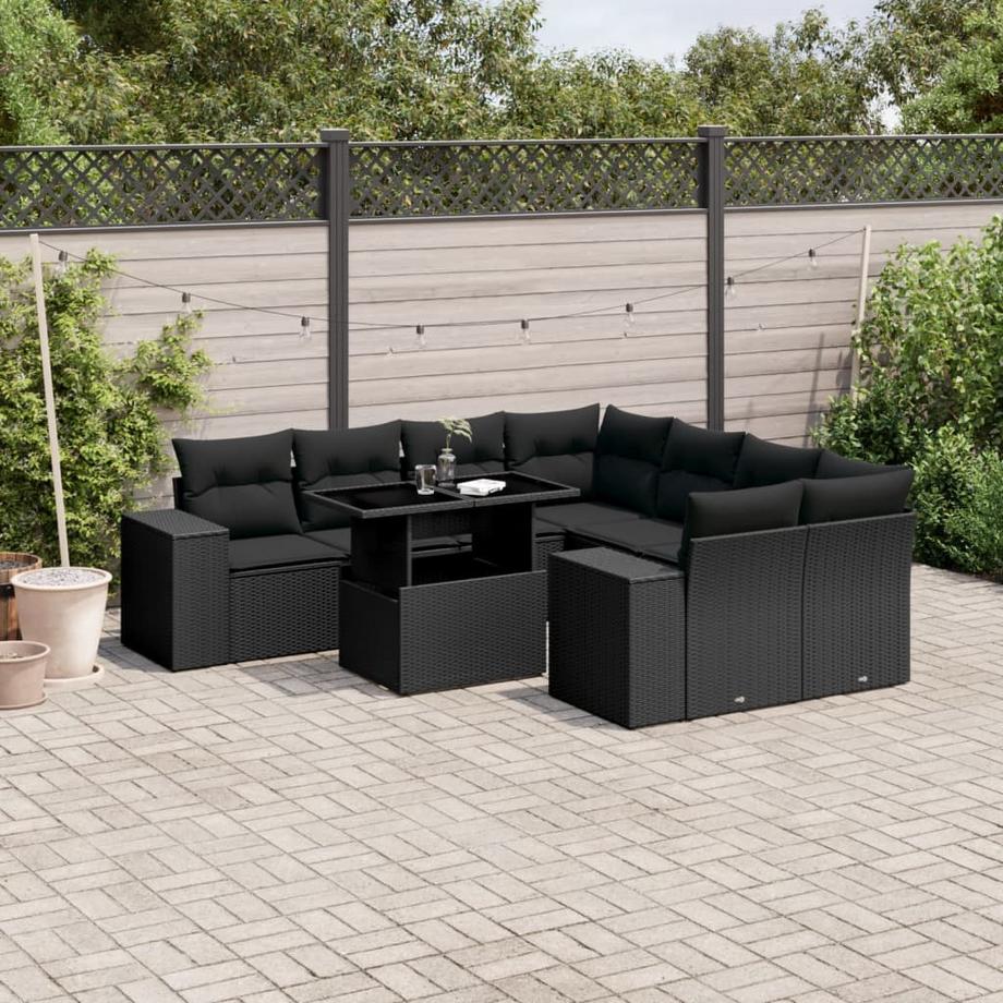 VidaXL set divano da giardino Polirattan  