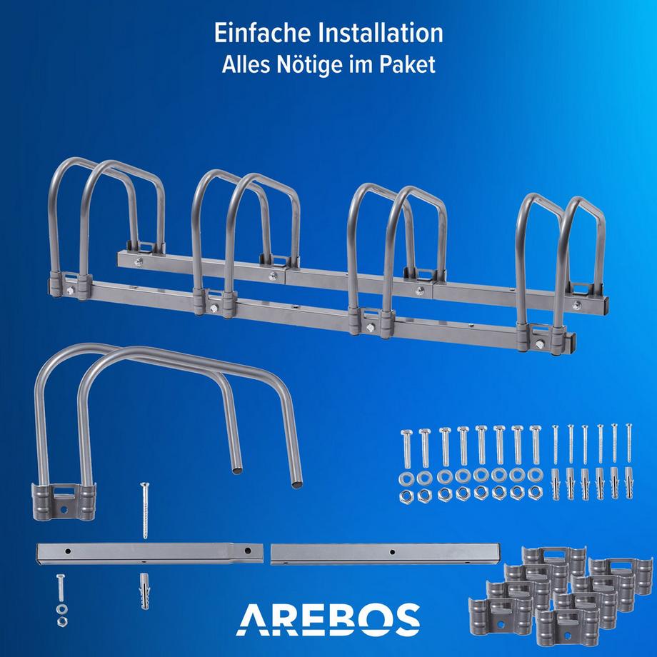 Arebos  Portabiciclette Portabiciclette Portabiciclette Garage per biciclette 