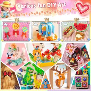 Activity-board  Set de perles à repasser, grandes perles avec plaques de perles à repasser set complet cadeau d'anniversaire de Noël pour les enfants 