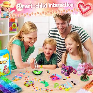 Activity-board  Bügelperlenset, große Perlen mit Bügelperlenplatten komplettes Set Weihnachten Geburtstag Geschenk für Kinder 