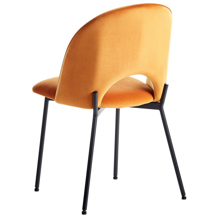 Beliani Lot de 2 chaises de salle à manger en Velours  COVELO  