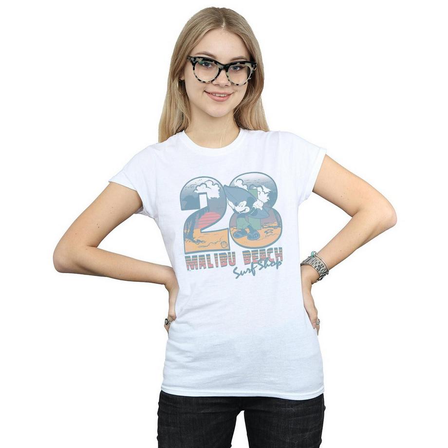 Disney Malibu Beach Surf Shop T-Shirt Stampata  