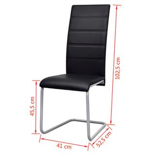 VidaXL Chaise de salle à manger cuir artificiel  