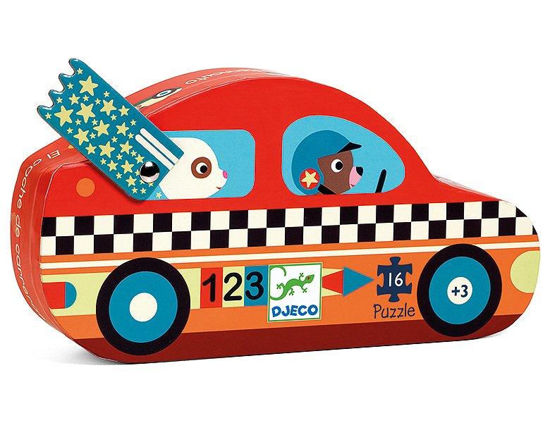 Djeco  Puzzle Rennauto (16Teile) 