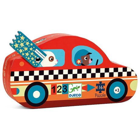 Djeco  Puzzle Rennauto (16Teile) 