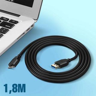 Avizar  USB 3.0 / Micro B Kabel 1.8m Schwarz 