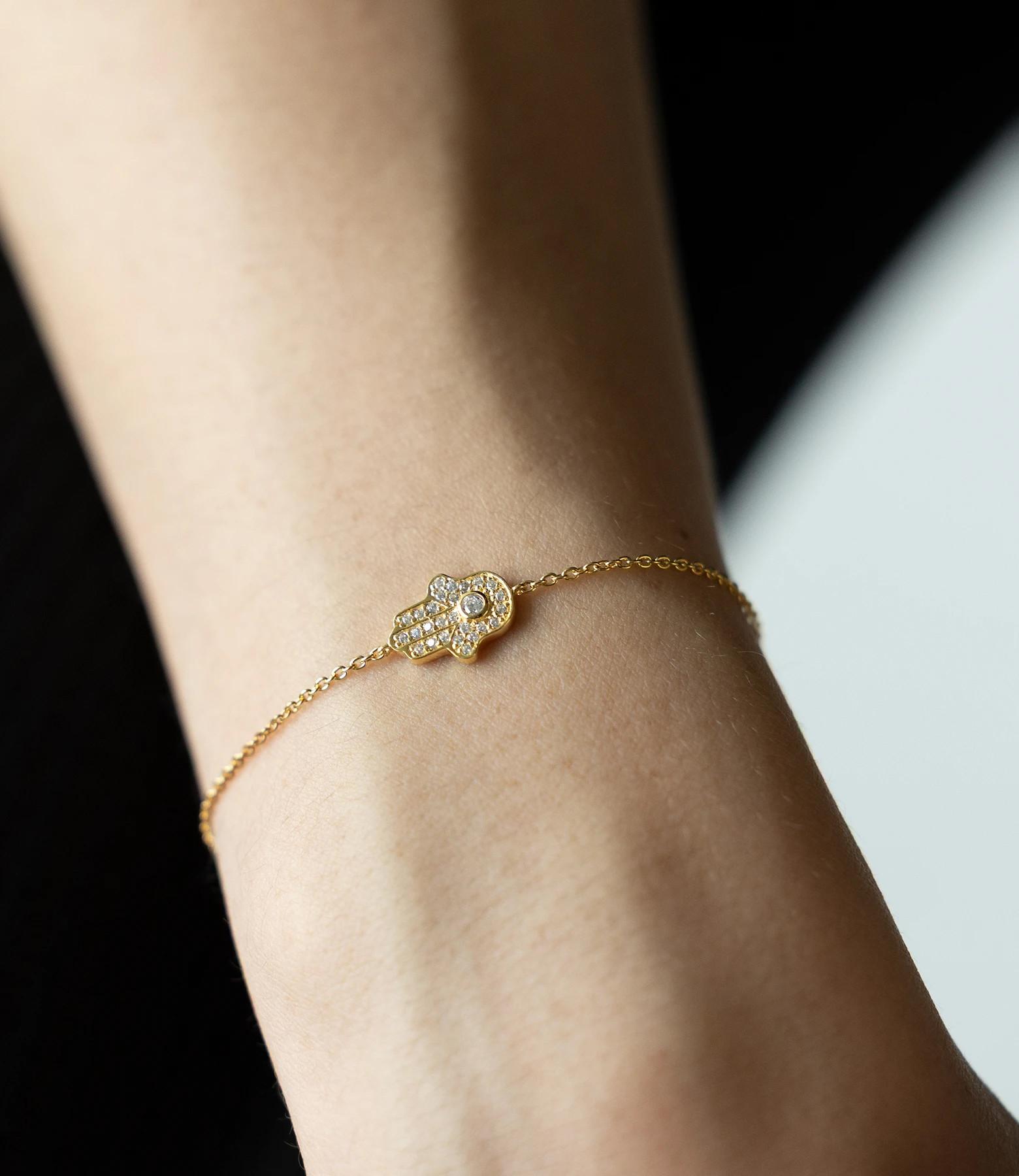 PHANTASYA  Hand der Fatima Armband 1500 Vergoldet 