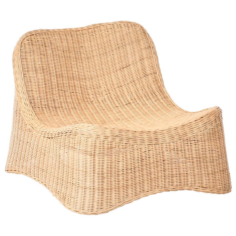 Beliani Gartensessel mit Ottomane aus Rattan  AIGANI  