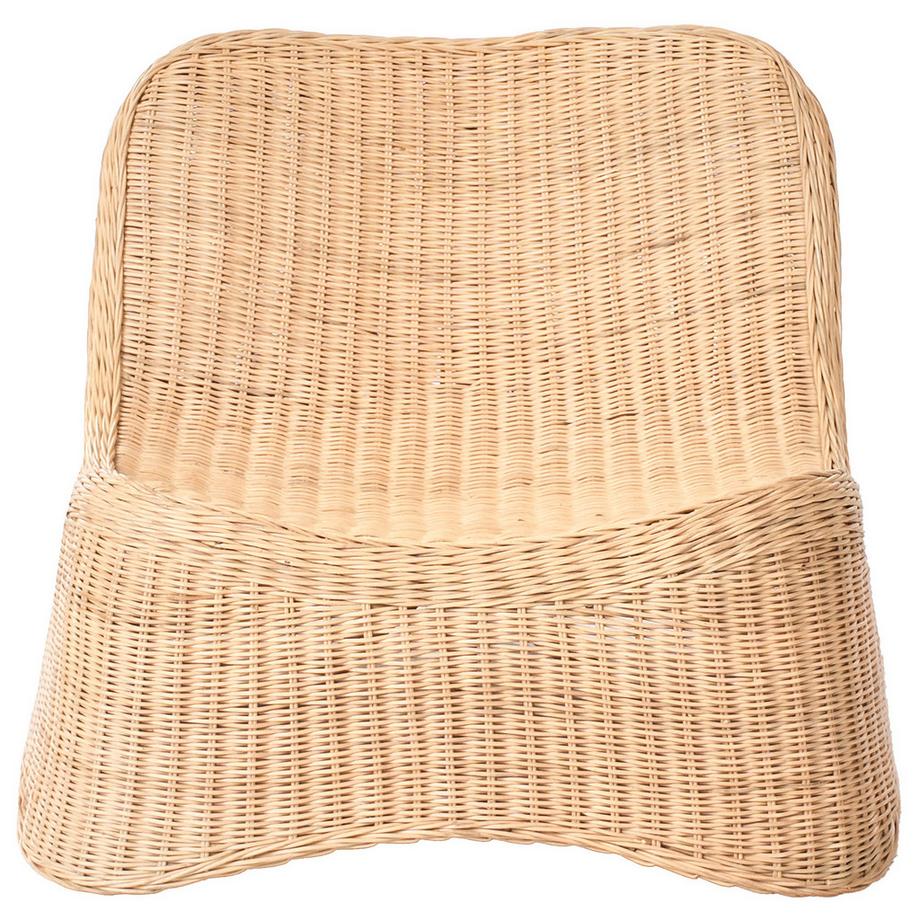 Beliani Gartensessel mit Ottomane aus Rattan  AIGANI  