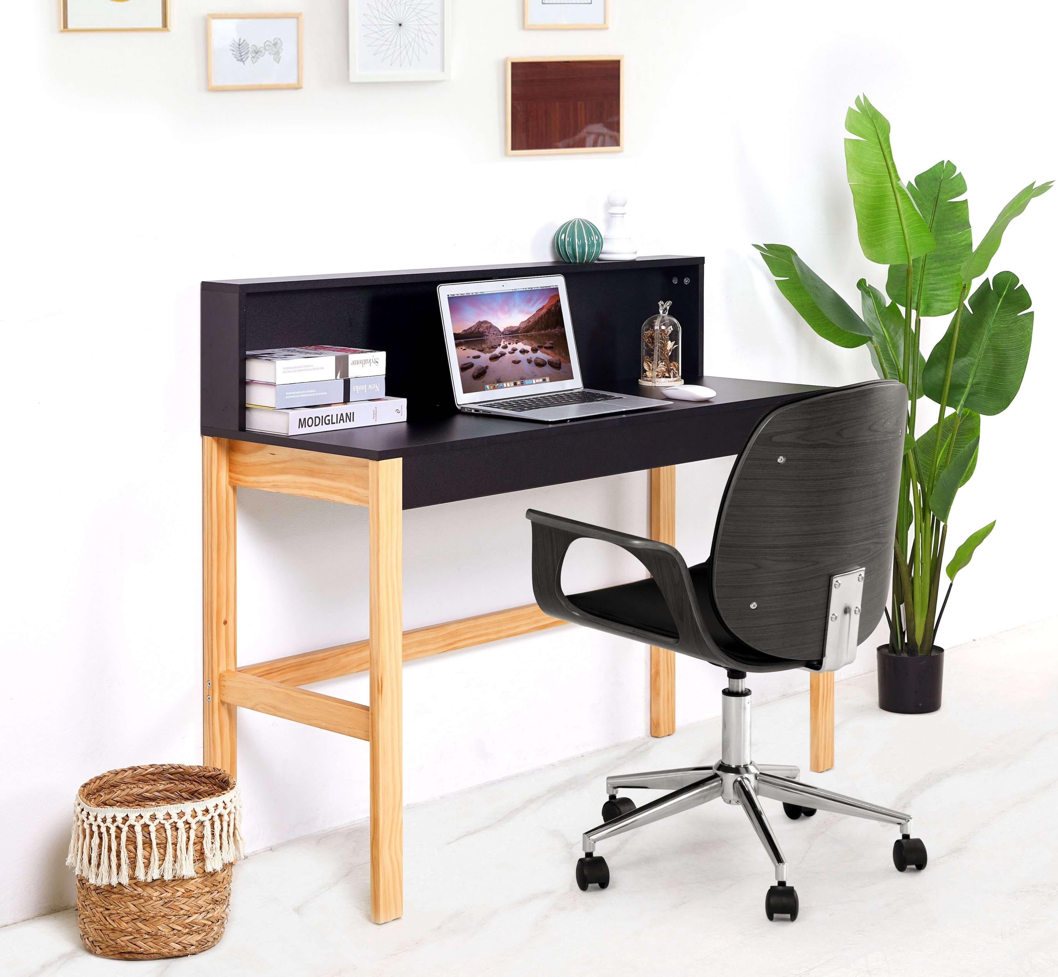 mutoni Bureau pin noir 120x45x101  