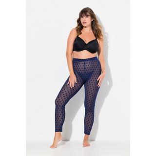 Ulla Popken  Strumpf-Leggings, Mesh, Flock-Punkte 