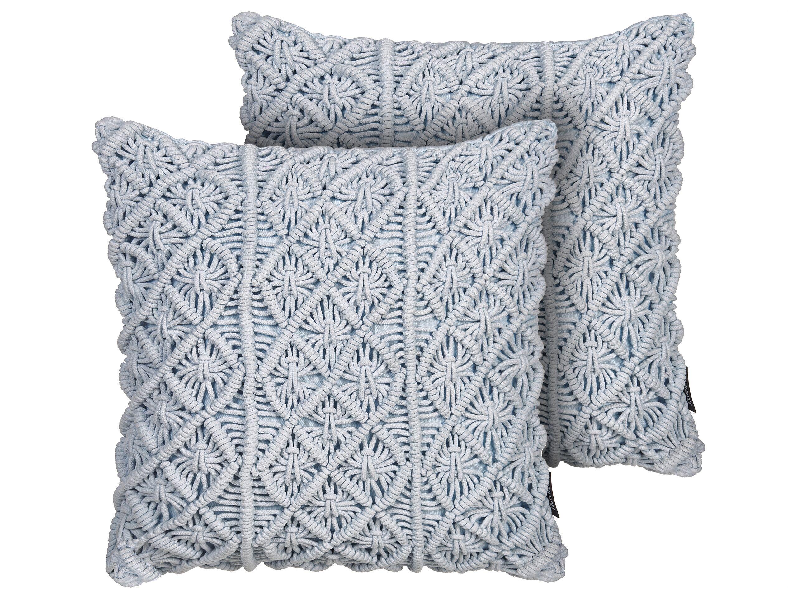 Beliani Lot de 2 coussins en Coton Boho GOREME  