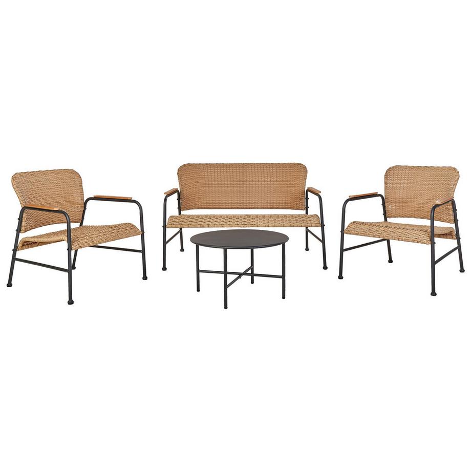 Beliani Garten Lounge aus PE Rattan Boho OFANTO  